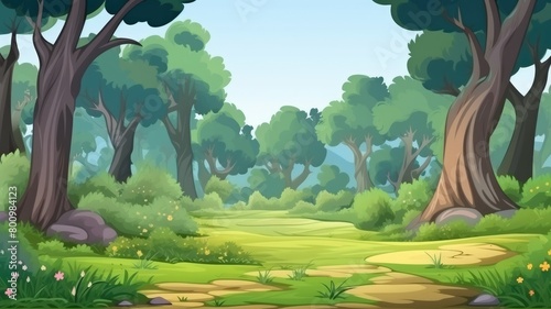 Enchanted Forest Pathway Cartoon