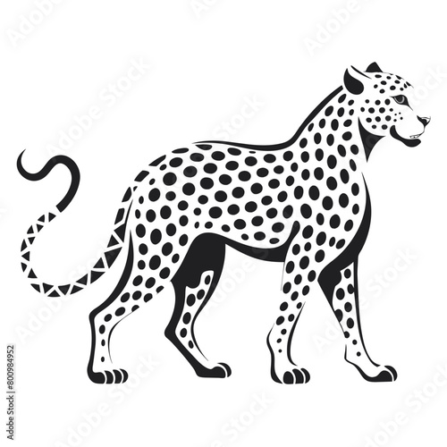 Cheetah Vector SVG silhouette illustration  laser cut  Cheetah Clipart