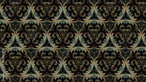 Marvel at the intricacy of nature's design with a detailed flower pattern kaleidoscope mandala seamlessly looping in 4k.