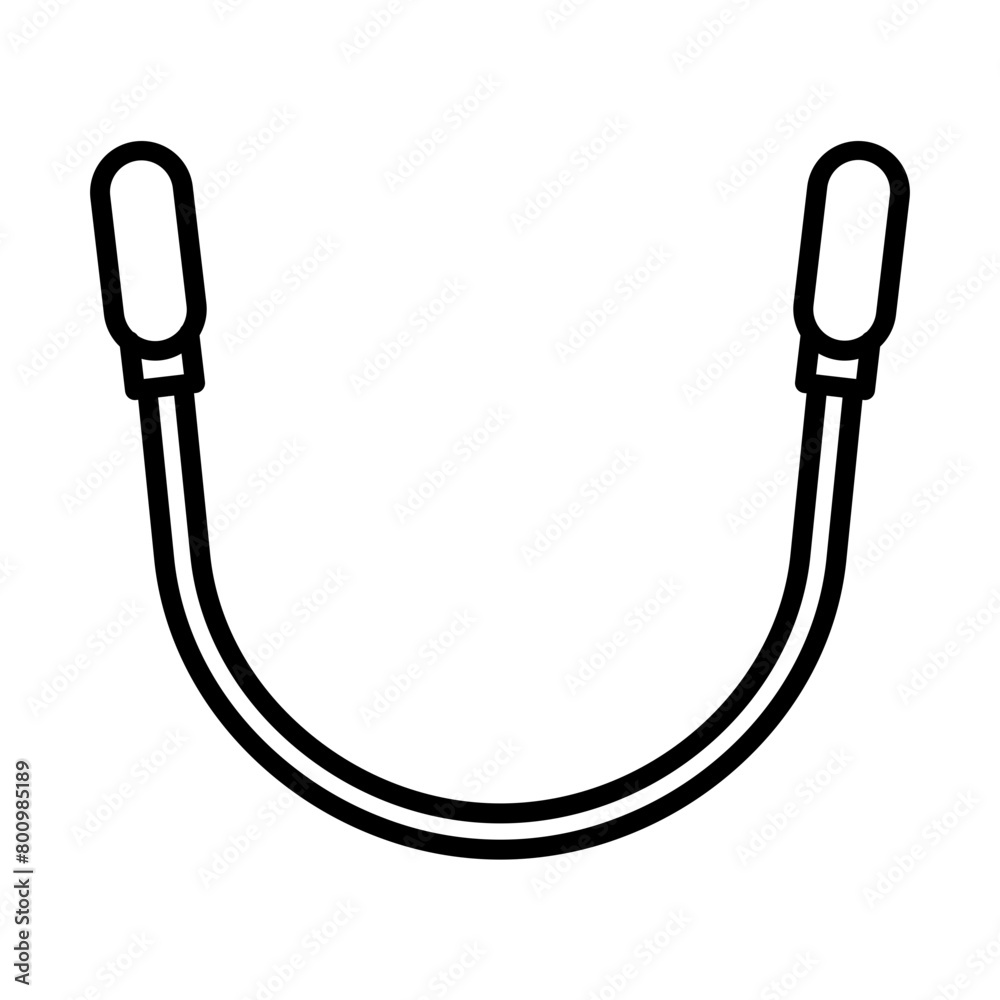 Jumping rope line icon