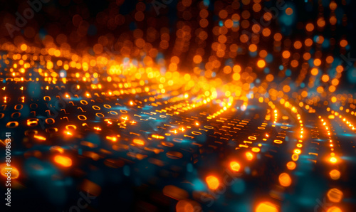 Wallpaper Mural Futuristic Digital Grid Binary Code Technology Data Finance Concept Stock Market Backdrop Torontodigital.ca