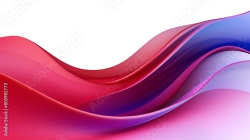 Futuristic red and violet gradient waves with a modern twist, isolated on a solid white background."