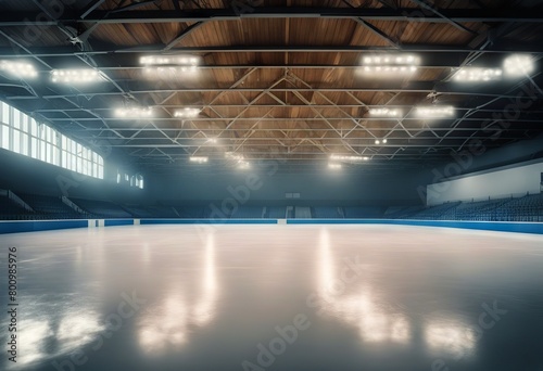 own arena indoor background render stadium illuminated skating indoor view design ice 3D rink my hockey empty illustration spotlights