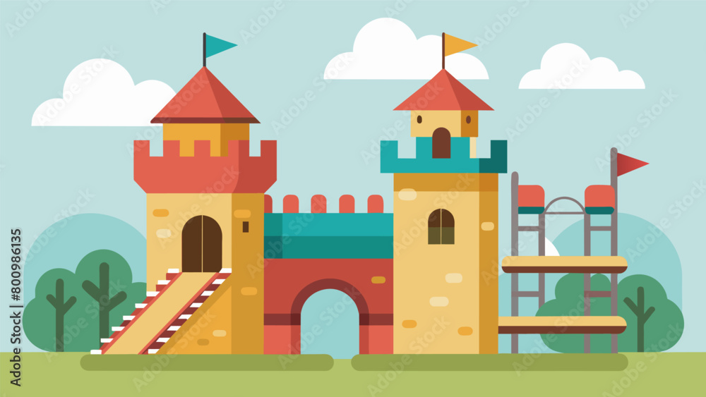 A castlethemed playground with a drawbridge that responds to the childrens thoughts and opens or closes accordingly..