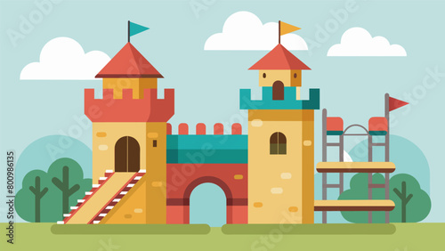 A castlethemed playground with a drawbridge that responds to the childrens thoughts and opens or closes accordingly..
