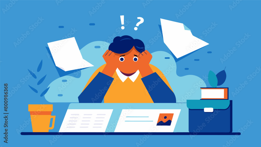 A person holding their head in their hands papers tered around them as they try to make sense of the unexpected tax bill they just received. A person holding their head in their hands papers tered around them as they try to make sense of the unexpected tax bill they just received.