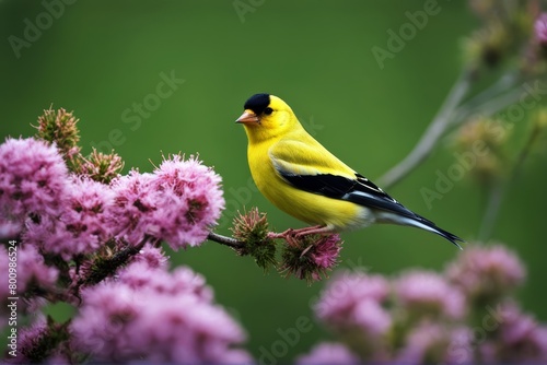 'american spring male portrait goldfinch closeup leaf tree green bird brown yellow perch cap song finch black birding gold blue drinking hobby water nature wildlife lake ontario'