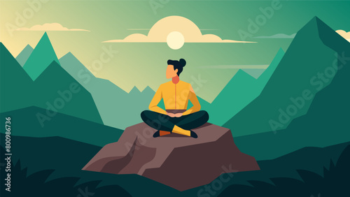 On a secluded mountaintop a solitary figure practices mindful meditation in honor of Bruce Lees emphasis on inner strength.