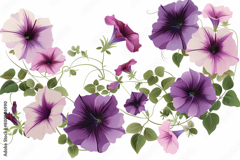 Floral Elegance in Violet Floral Elegance in Violet