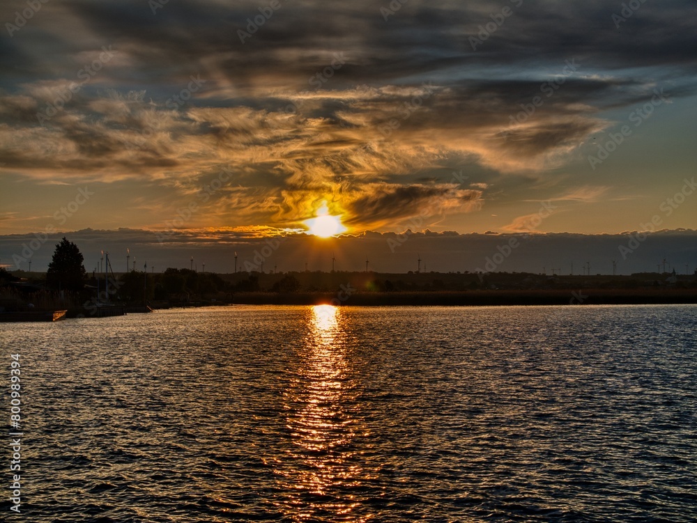 Sunrise at Lake Neusiedl in Austria, Europe's largest steppe lake and a UNESCO World Heritage Site Sunrise at Lake Neusiedl in Austria, Europe's largest steppe lake and a UNESCO World Heritage Site