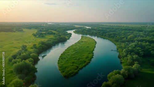 Rivers: Lifelines of Nature's Harmony. Concept Nature, Rivers, Ecosystems, Water, Harmony photo