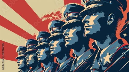 Pop Art of War Bonds propaganda posters, featuring bold colors, iconic graphics, and retro comic book style to evoke the nationalistic fervor of the era