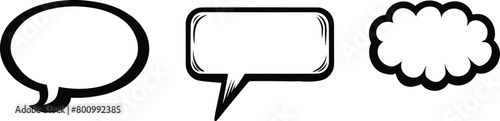 Speech bubbles set, vector illustration. Free Download Speech bubbles set, vector illustration. - GFXLoad