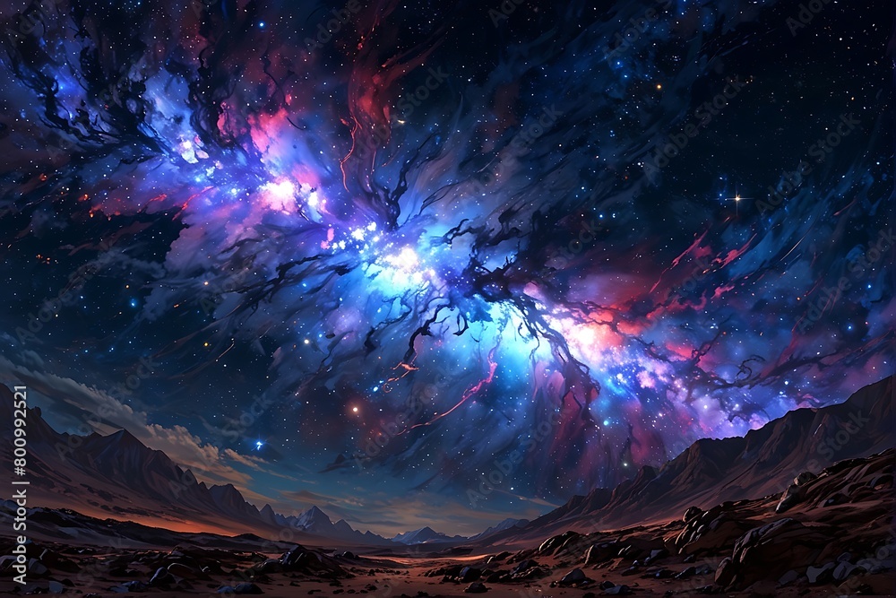 space galaxy background Stellar Symphony A Cinematic Journey Through the Distant Cosmos