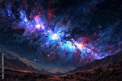 space galaxy background Stellar Symphony A Cinematic Journey Through the Distant Cosmos
