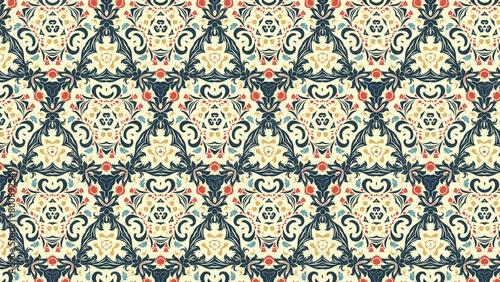 Embark on a journey of discovery with the captivating allure of a seamlessly looping kaleidoscope mandala background adorned with flower patterns, available in 4k.