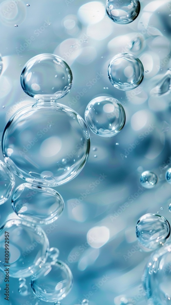 Gentle bubbles in soft blue hues create an abstract, dreamlike liquid background Gentle bubbles in soft blue hues create an abstract, dreamlike liquid background