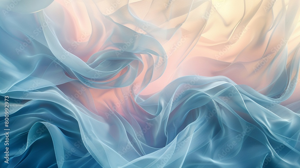 Gentle, fluid visuals sweep across the background, creating a soothing atmosphere with their graceful movement Gentle, fluid visuals sweep across the background, creating a soothing atmosphere with their graceful movement