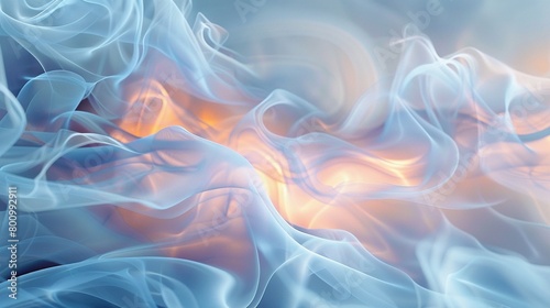 Fluid and flowing visuals create a soothing backdrop, calming and continuous in their gentle motion