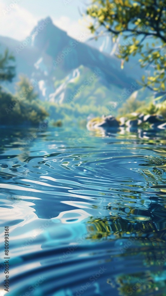 Soothing and serene, the fluid visuals flow effortlessly across the background, inviting tranquility