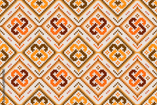 Geometric ethnic tribal textile fabric ikat pattern American African motif mandalas native boho bohemian carpet aztec india Asia