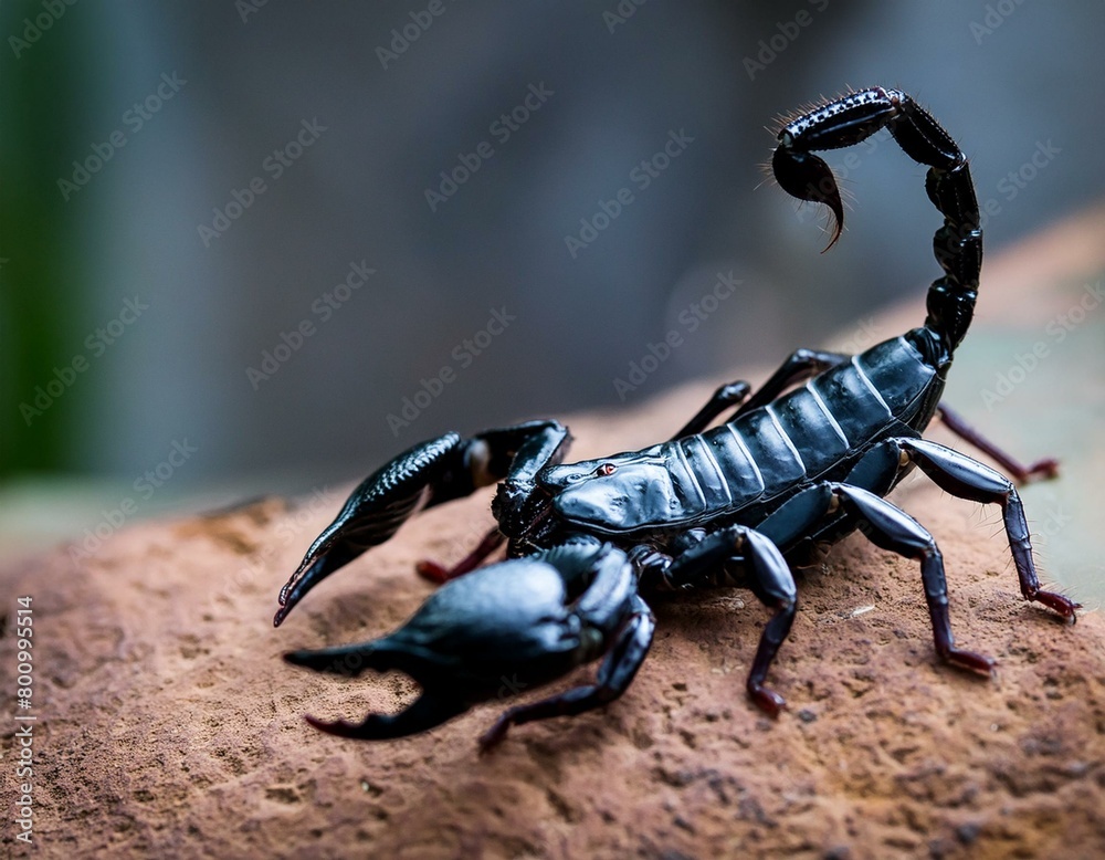 Fototapeta premium black scorpion close-up