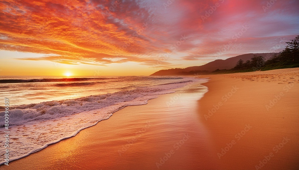 Beautiful sunset beach