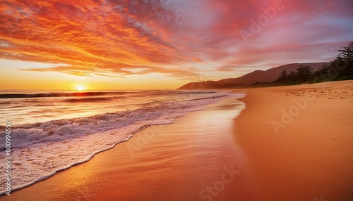 Beautiful sunset beach