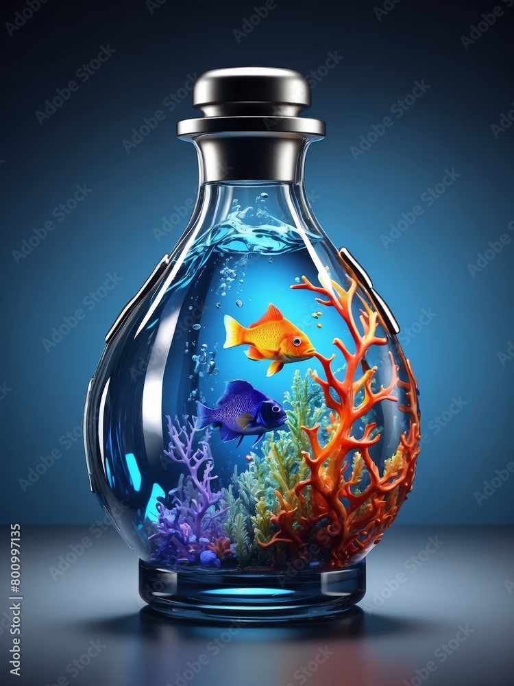 The underwater world of the ocean on the theme of World Oceans Day Generate ai The underwater world of the ocean on the theme of World Oceans Day Generate ai