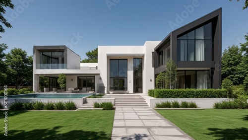 modern luxury villa exterior architecture design © Rezhwan