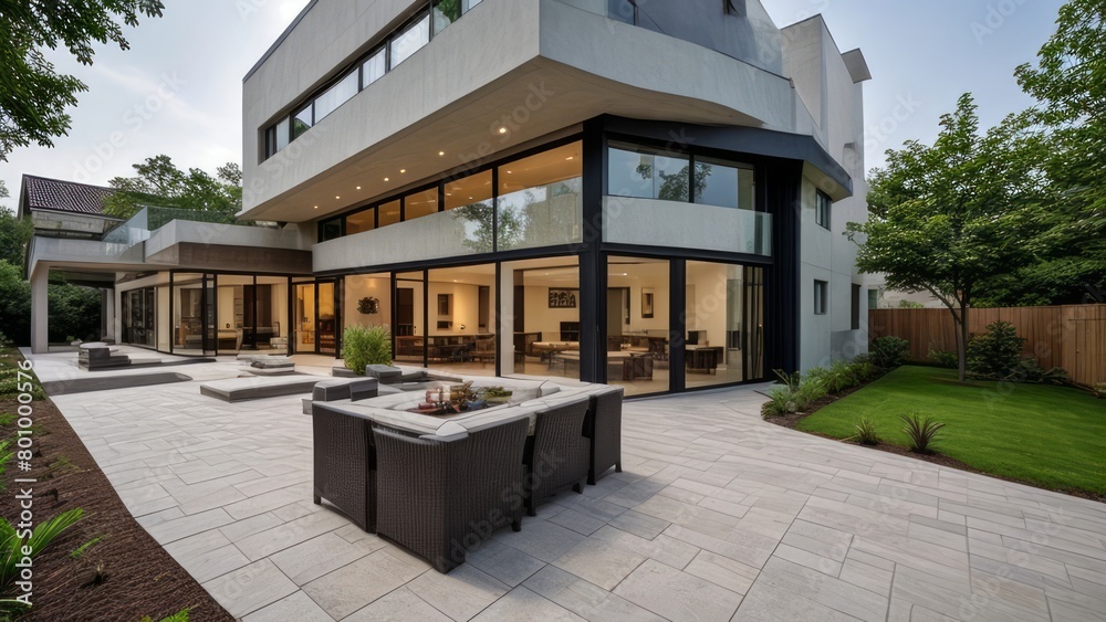 Fototapeta premium modern luxury villa exterior architecture design