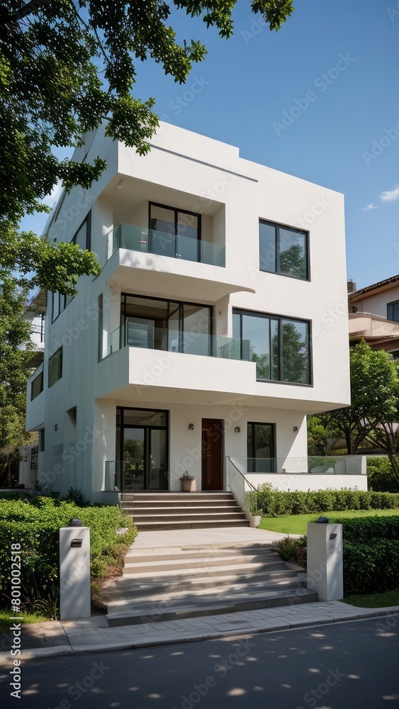 Fototapeta premium modern luxury villa exterior architecture design