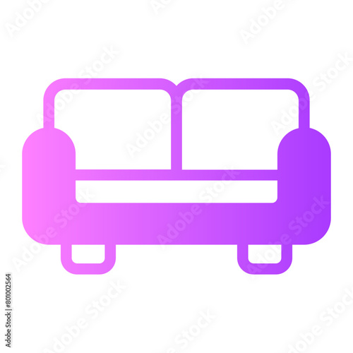 sofa gradient icon