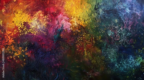 A vibrant and colorful abstract painting