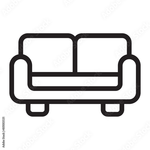 sofa line icon