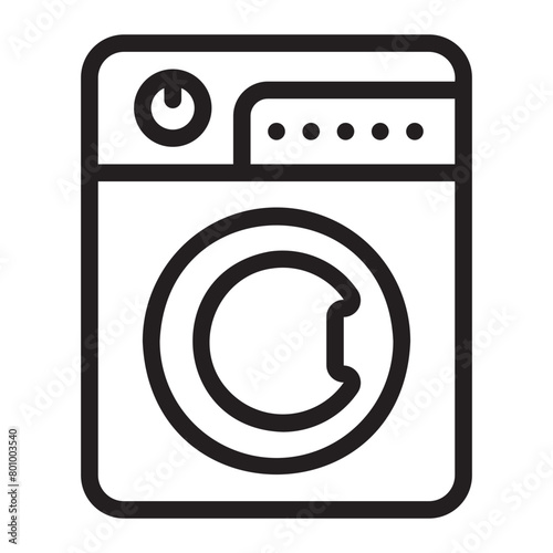 washing machine line icon
