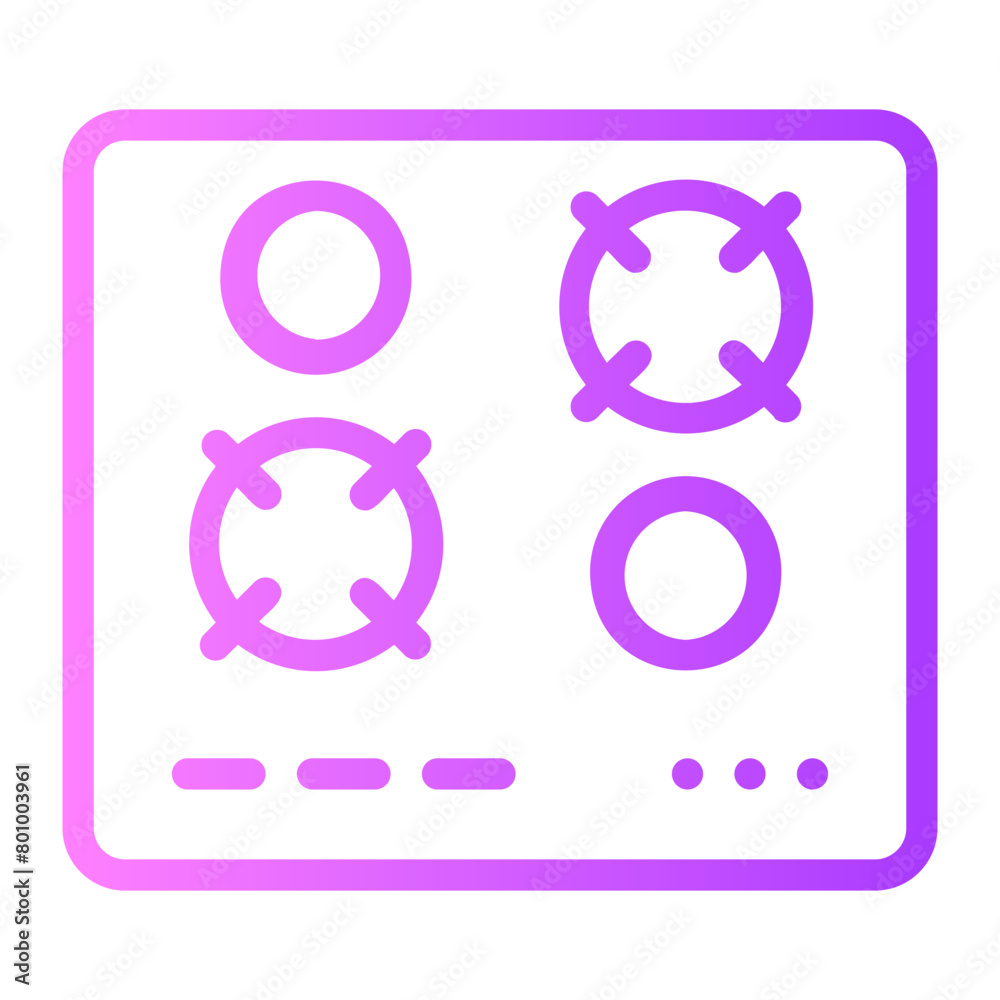 Obraz premium induction stove gradient icon