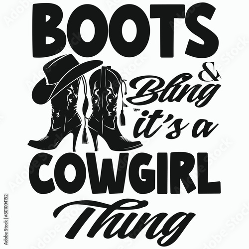 Funny Cowgirl Boots Bling Women Gift Cute Love Country Life T-Shirt