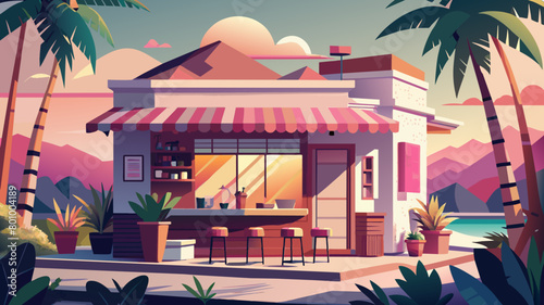 Pink coffee shop