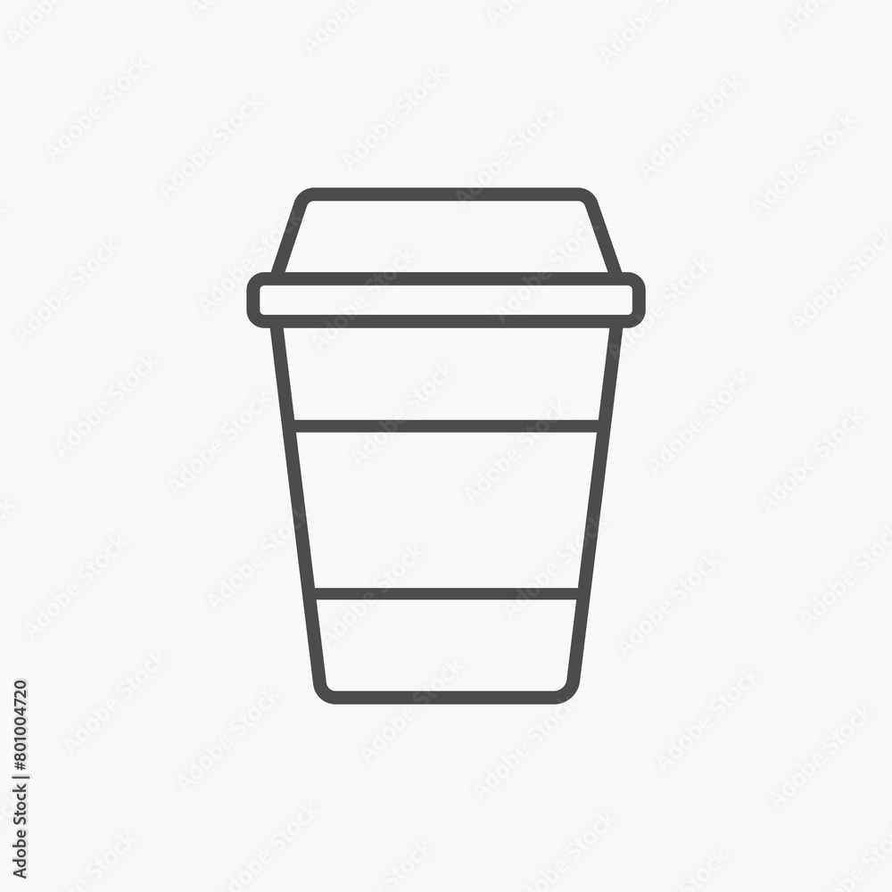 disposable coffee cup icon vector. drink, espresso, caffeine, bean, cappuccino, latte, mocha symbol sign disposable coffee cup icon vector. drink, espresso, caffeine, bean, cappuccino, latte, mocha symbol sign