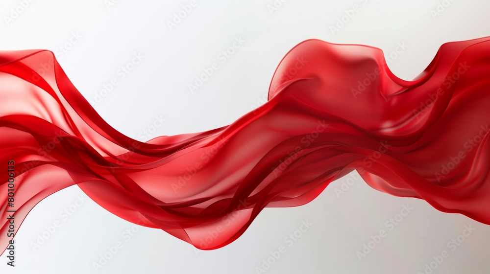 Bright Red Fluid Silk Abstract Wave Art. Bright Red Fluid Silk Abstract Wave Art.