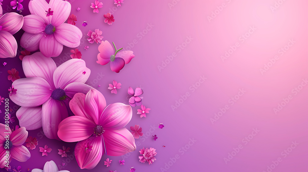pink background with pink flowers