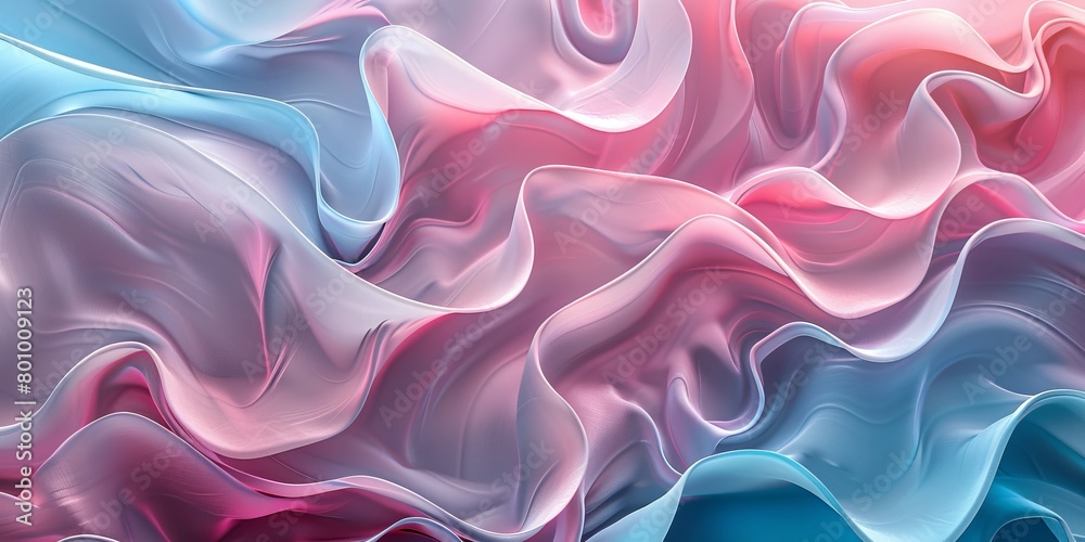 Obraz premium Natural, Undulating Surfaces. Trendy Pink and Turquoise Wallpaper.