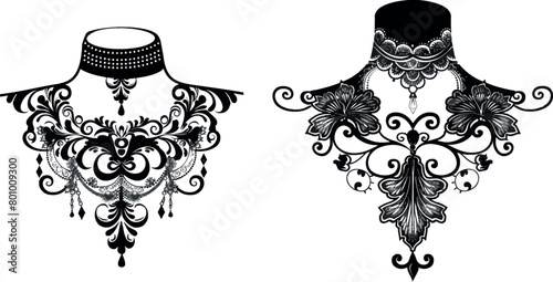 Neck print icon. Neck lace fashion print design