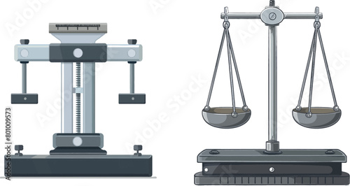 Calibration weights. Steel weight unit measurement equipment for libra scales photo