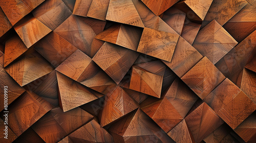 Mocha Brown Geometric Art Background