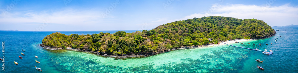 Ταπετσαρία Aerial view of Coral island or Koh hey in Phuket, Thailand