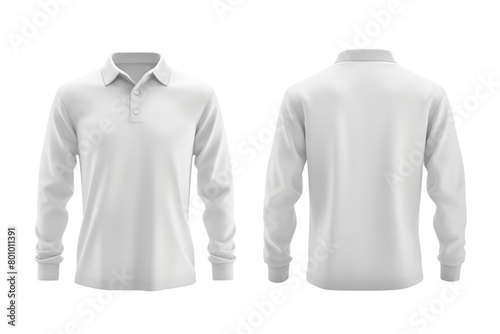 Long sleeve polo shirt mockup