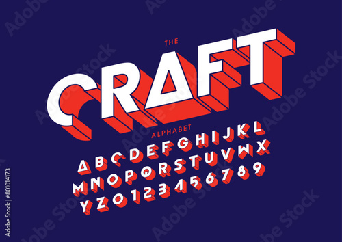 Vector of stylized modern font and alphabet © Vectoran