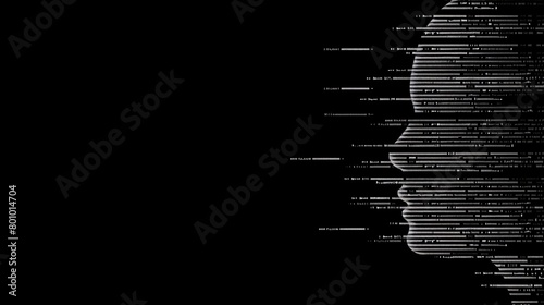Profil twarzy w stylu ascii art photo